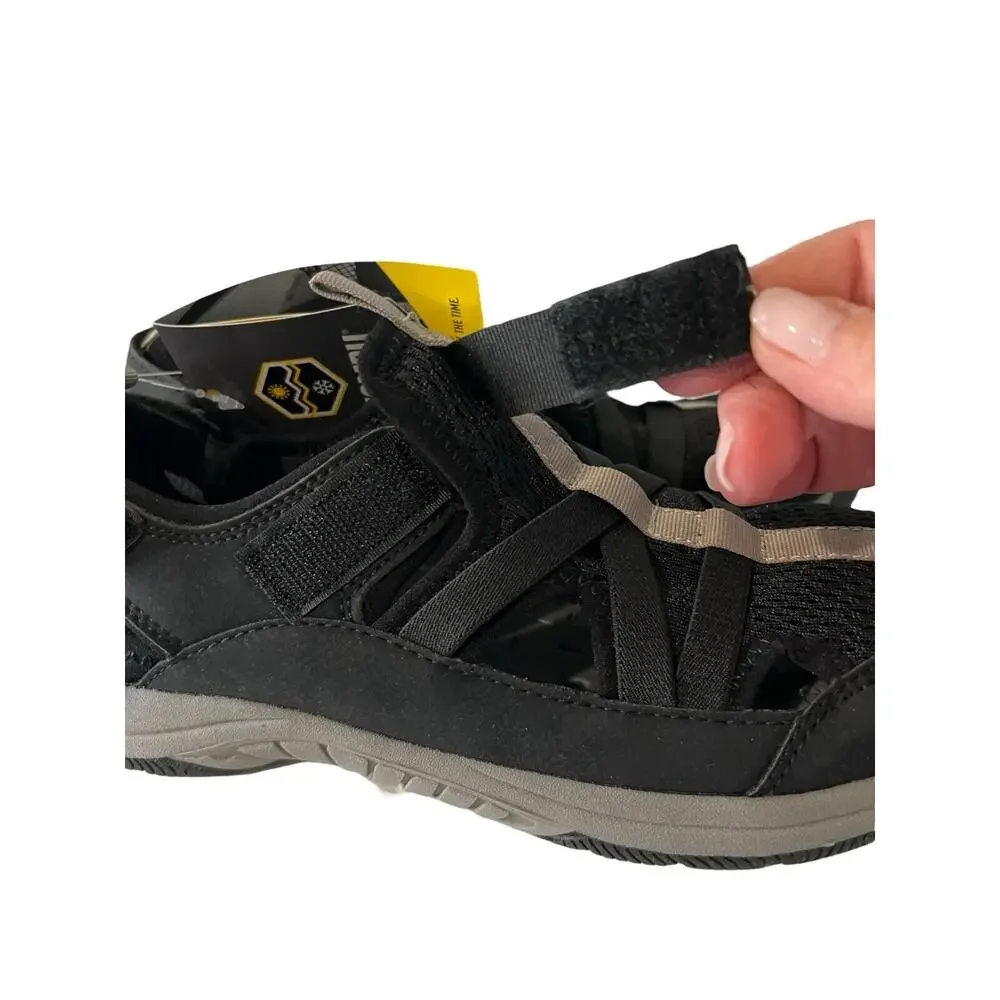Khombu Sandals Womens Size 8 Black Altona Water Sandal Surfing New With Box